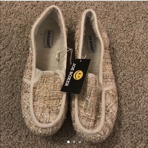 NWT Joe Boxer sparkly canvas slip on shoes